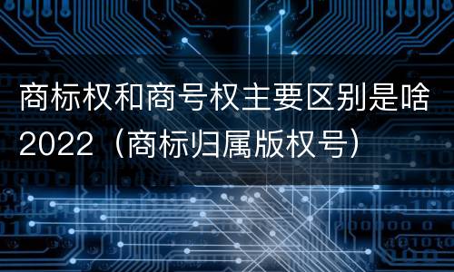 商标权和商号权主要区别是啥2022（商标归属版权号）