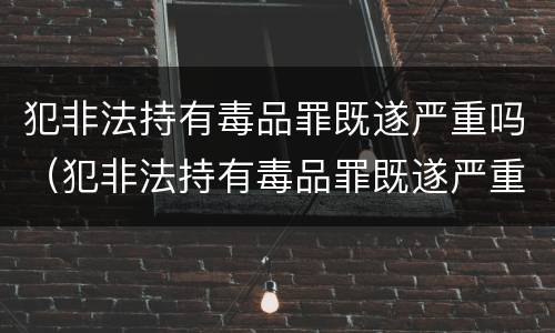 犯非法持有毒品罪既遂严重吗（犯非法持有毒品罪既遂严重吗）