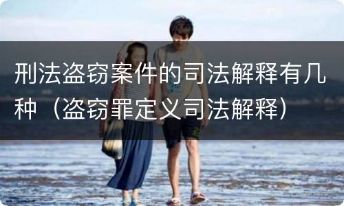 刑法盗窃案件的司法解释有几种（盗窃罪定义司法解释）