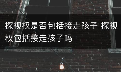 探视权是否包括接走孩子 探视权包括接走孩子吗