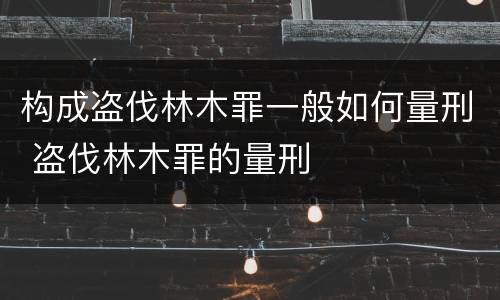 构成盗伐林木罪一般如何量刑 盗伐林木罪的量刑