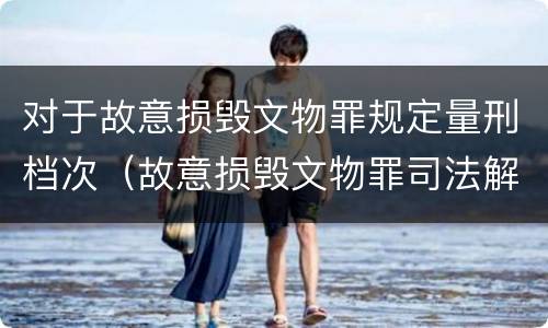 对于故意损毁文物罪规定量刑档次（故意损毁文物罪司法解释）