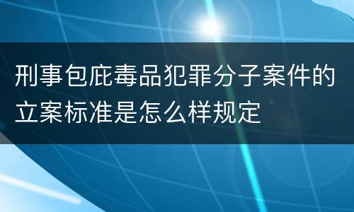 刑事包庇毒品犯罪分子案件的立案标准是怎么样规定