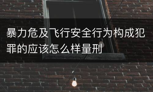 暴力危及飞行安全行为构成犯罪的应该怎么样量刑