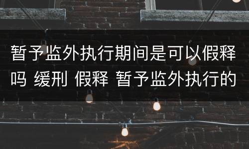 暂予监外执行期间是可以假释吗 缓刑 假释 暂予监外执行的区别