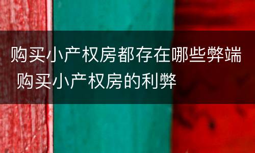 购买小产权房都存在哪些弊端 购买小产权房的利弊