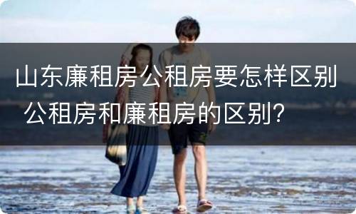 山东廉租房公租房要怎样区别 公租房和廉租房的区别?