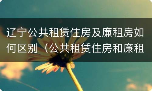 辽宁公共租赁住房及廉租房如何区别（公共租赁住房和廉租房的区别）