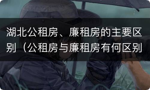 湖北公租房、廉租房的主要区别（公租房与廉租房有何区别）