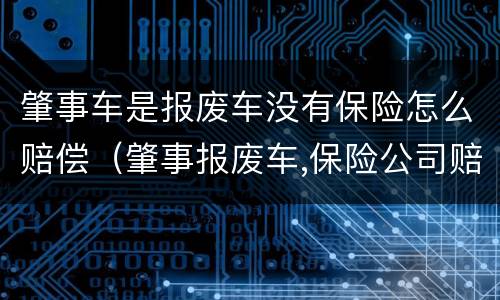 肇事车是报废车没有保险怎么赔偿（肇事报废车,保险公司赔吗）