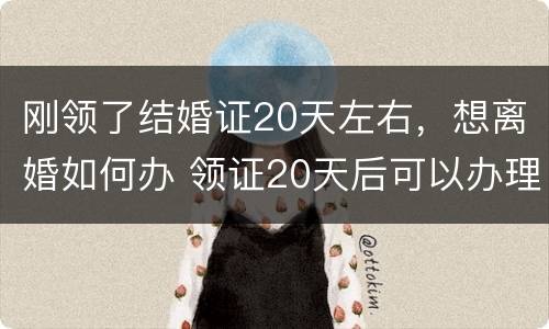刚领了结婚证20天左右，想离婚如何办 领证20天后可以办理离婚证吗
