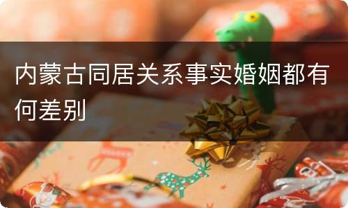 内蒙古同居关系事实婚姻都有何差别
