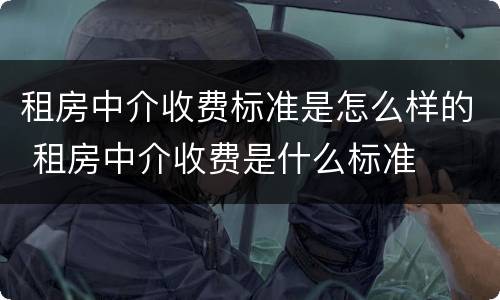 租房中介收费标准是怎么样的 租房中介收费是什么标准