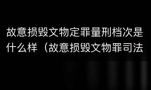 故意损毁文物定罪量刑档次是什么样（故意损毁文物罪司法解释）