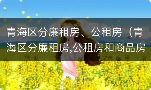 青海区分廉租房、公租房（青海区分廉租房,公租房和商品房）