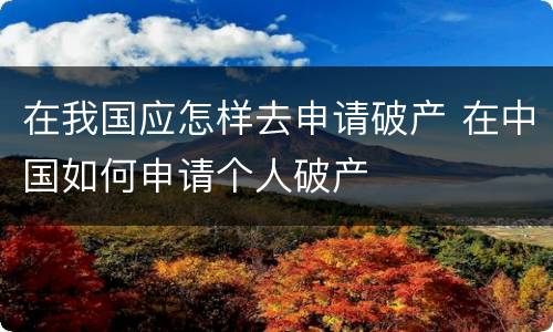 在我国应怎样去申请破产 在中国如何申请个人破产