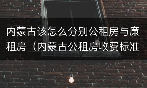 内蒙古该怎么分别公租房与廉租房（内蒙古公租房收费标准）