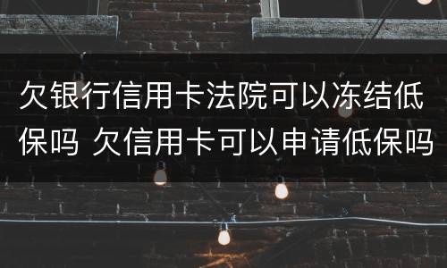欠银行信用卡法院可以冻结低保吗 欠信用卡可以申请低保吗