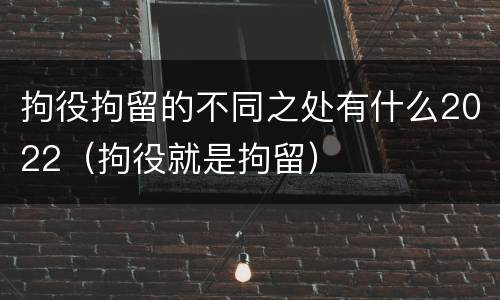 拘役拘留的不同之处有什么2022（拘役就是拘留）
