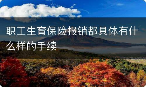 职工生育保险报销都具体有什么样的手续