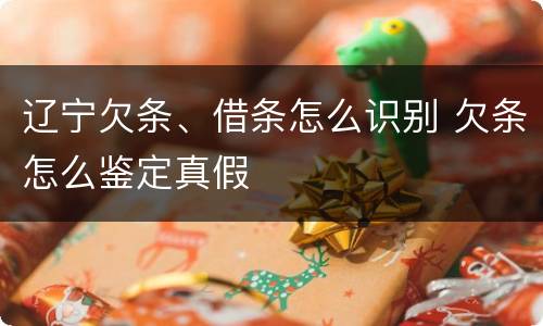 辽宁欠条、借条怎么识别 欠条怎么鉴定真假