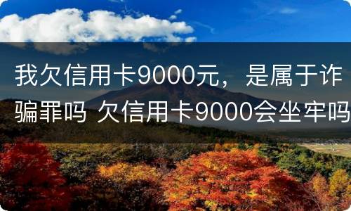 我欠信用卡9000元，是属于诈骗罪吗 欠信用卡9000会坐牢吗