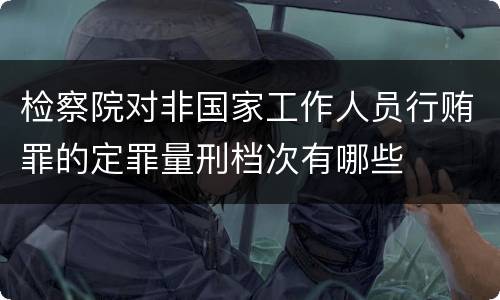 检察院对非国家工作人员行贿罪的定罪量刑档次有哪些