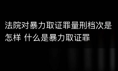 法院对暴力取证罪量刑档次是怎样 什么是暴力取证罪