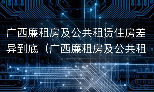 广西廉租房及公共租赁住房差异到底（广西廉租房及公共租赁住房差异到底多大）