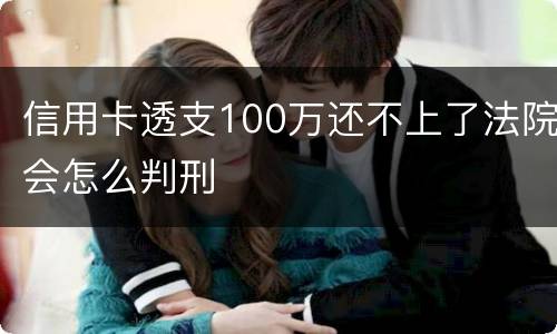 信用卡透支100万还不上了法院会怎么判刑