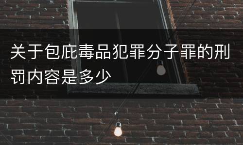 关于包庇毒品犯罪分子罪的刑罚内容是多少