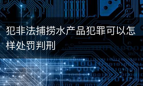 犯非法捕捞水产品犯罪可以怎样处罚判刑