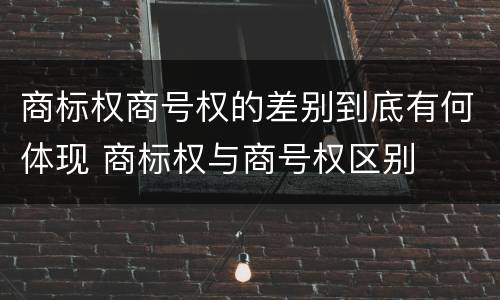 商标权商号权的差别到底有何体现 商标权与商号权区别