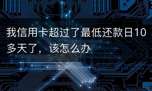我信用卡超过了最低还款日10多天了，该怎么办