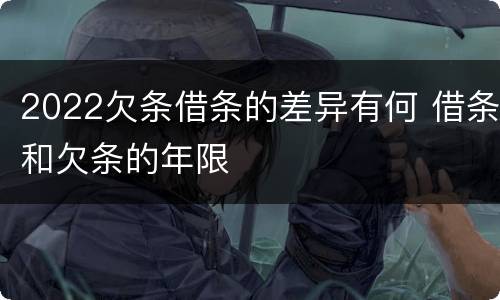 2022欠条借条的差异有何 借条和欠条的年限