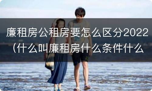 廉租房公租房要怎么区分2022（什么叫廉租房什么条件什么叫公租房）