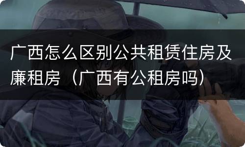 广西怎么区别公共租赁住房及廉租房（广西有公租房吗）