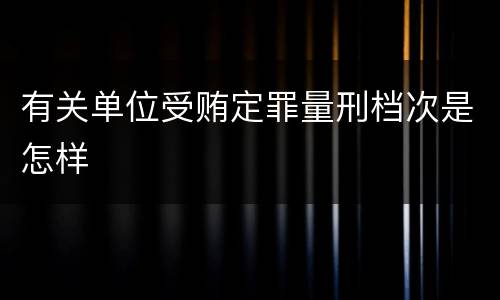 有关单位受贿定罪量刑档次是怎样