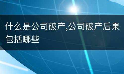 什么是公司破产,公司破产后果包括哪些