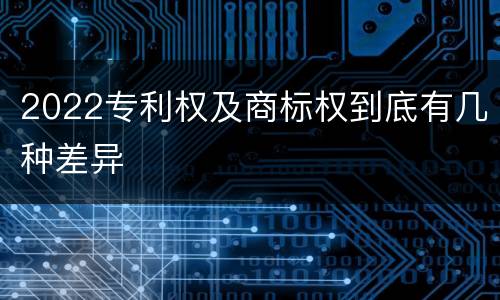 2022专利权及商标权到底有几种差异