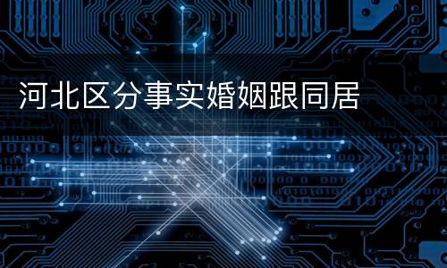 河北区分事实婚姻跟同居