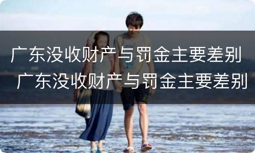 广东没收财产与罚金主要差别 广东没收财产与罚金主要差别是什么