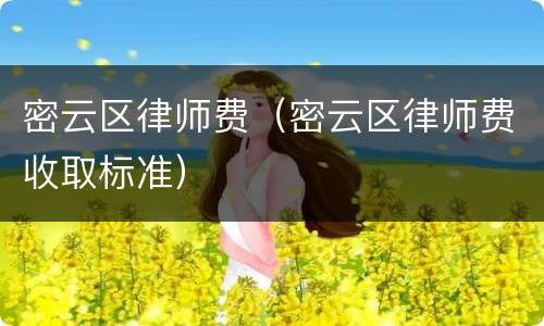 密云区律师费（密云区律师费收取标准）