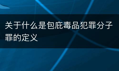 关于什么是包庇毒品犯罪分子罪的定义