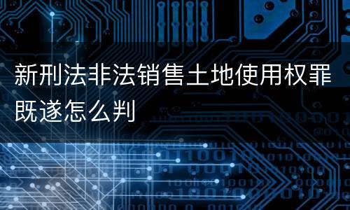 新刑法非法销售土地使用权罪既遂怎么判