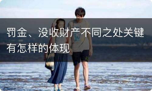 罚金、没收财产不同之处关键有怎样的体现