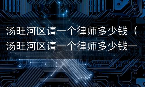 汤旺河区请一个律师多少钱（汤旺河区请一个律师多少钱一个月）