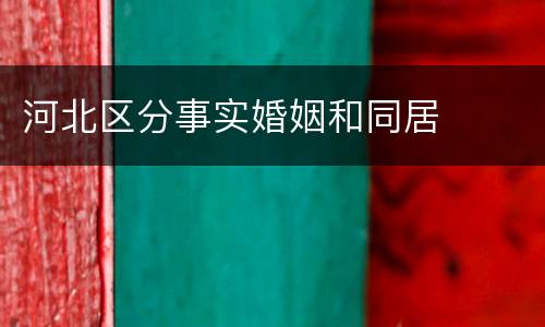 河北区分事实婚姻和同居