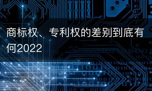 商标权、专利权的差别到底有何2022
