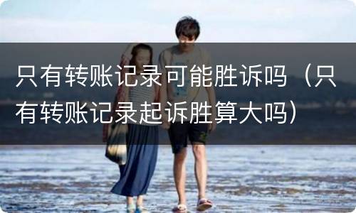 只有转账记录可能胜诉吗（只有转账记录起诉胜算大吗）